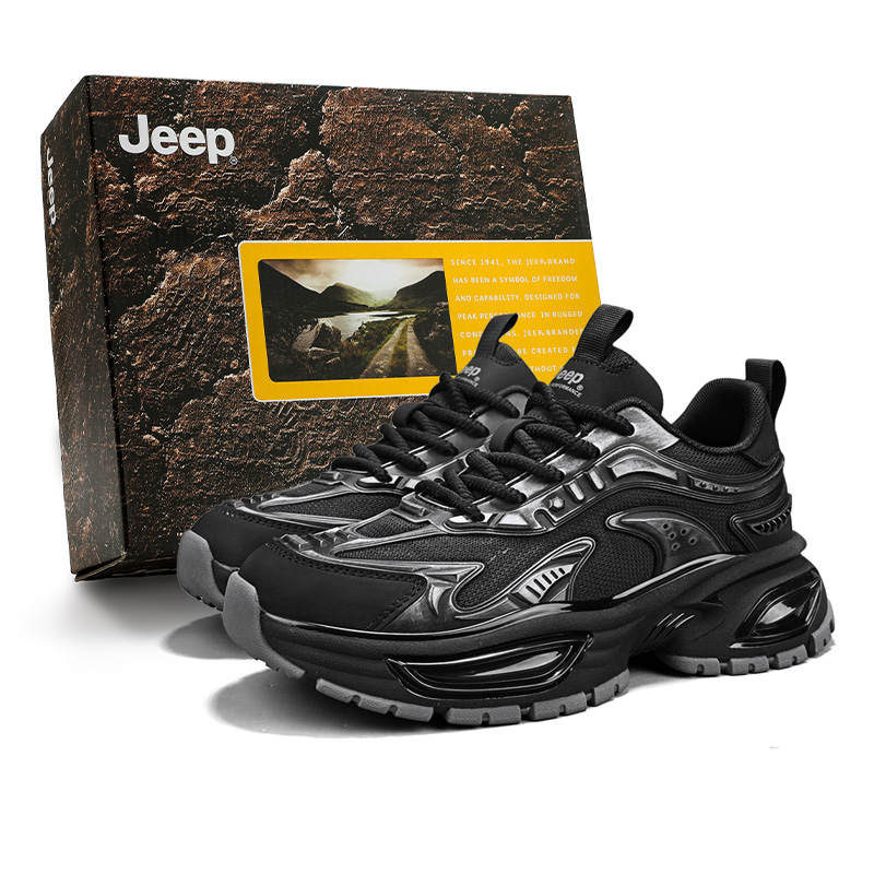 Jeep Street Rampage Collection Cushioning Height Increasing Abrasion Resistant Breathable Low top Hiking Shoes Men's