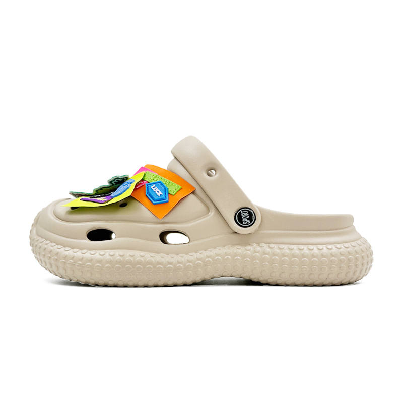 OUBT OUBT Monster 3D Relief Lighter Theme Clogs Unisex Khaki