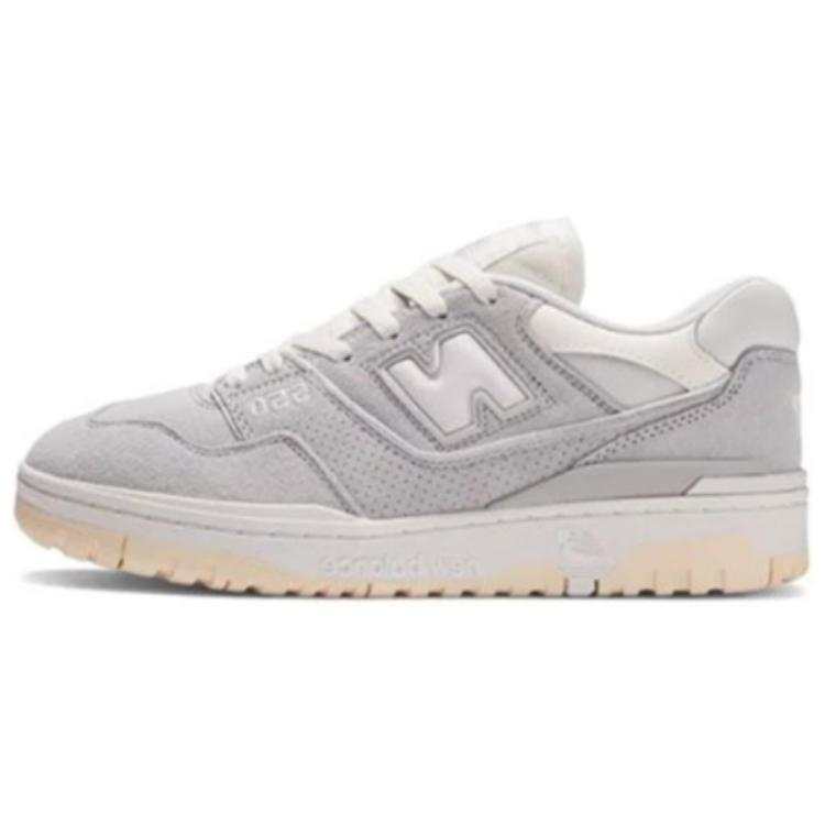 New Balance New Balance NB 550 Leather Versatile Wear resistant And Lightweight Low top Vintage Basketball Shoes Men's Gray