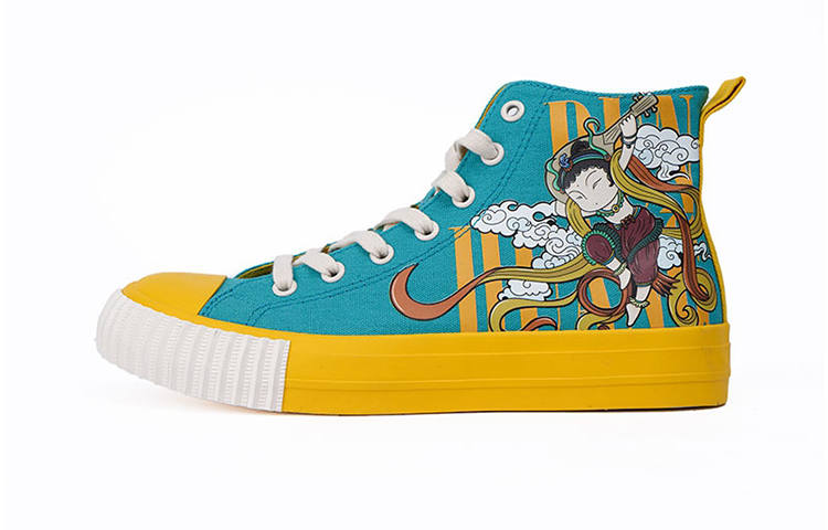 ISTEP Slip Resistant Abrasion Resistant Slip Resistant Abrasion Resistant High top Canvas Shoes Women's Green