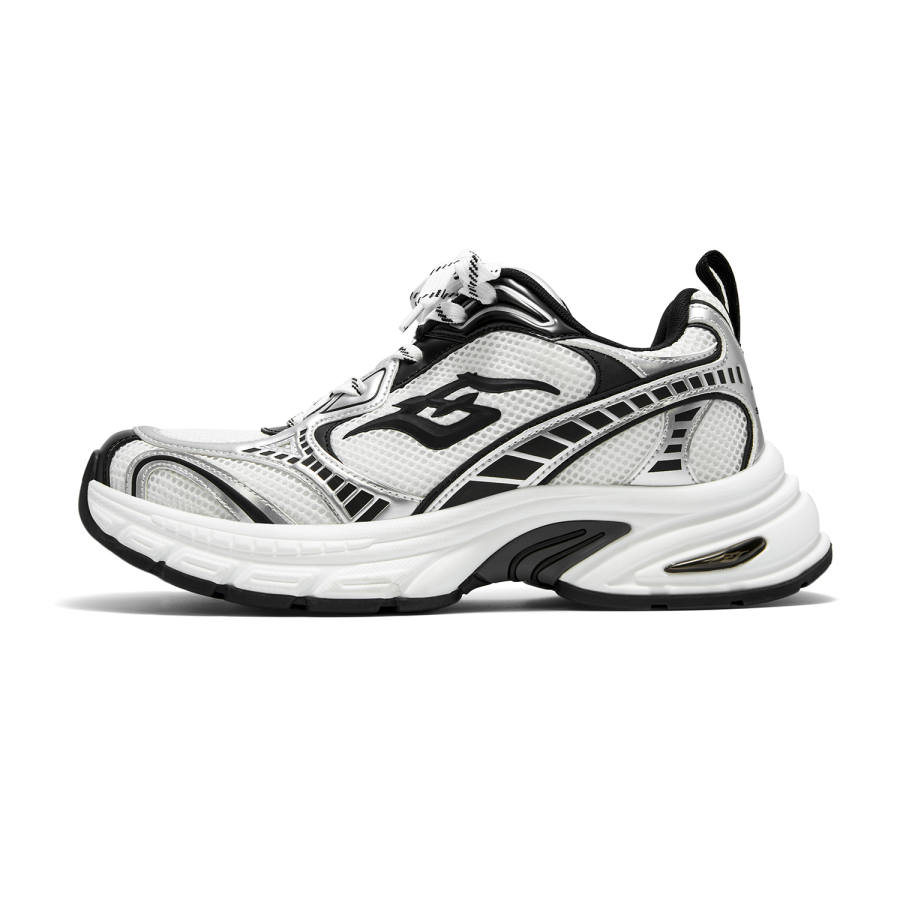 SENGUOGUO Slip Resistant, Abrasion Resistant, Height Increasing Low top Chunky Sneakers Unisex Silver