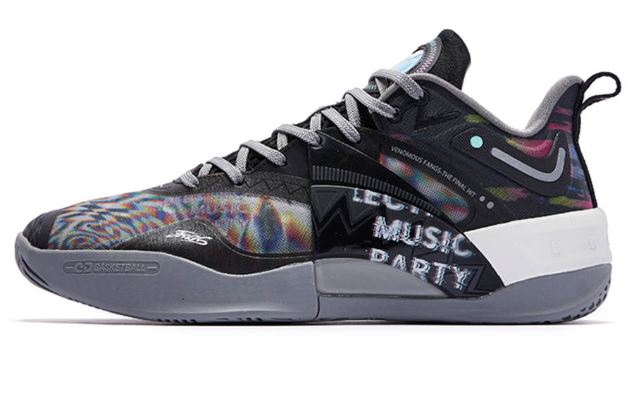 QIAODAN Poisonous Fangs PRO 2.0 SE Basketball Shoes Men's Low Top Black/Gray