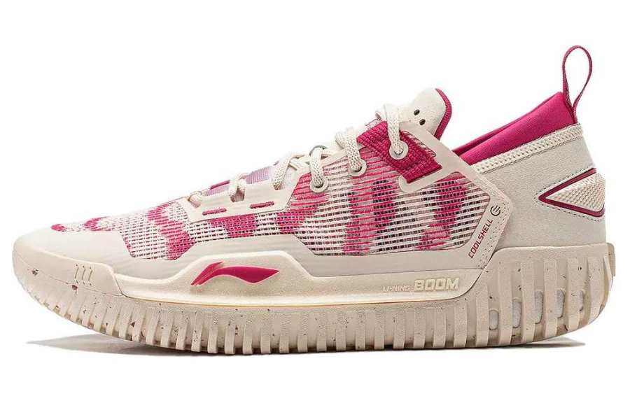 Li-Ning Li Ning BadFive 3 Low top Basketball Shoes Men's Beige White Pink
