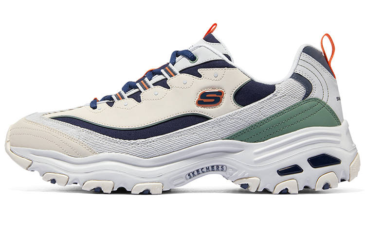 Skechers DLites 1.0 Chunky Shoes 'Beige Navy'