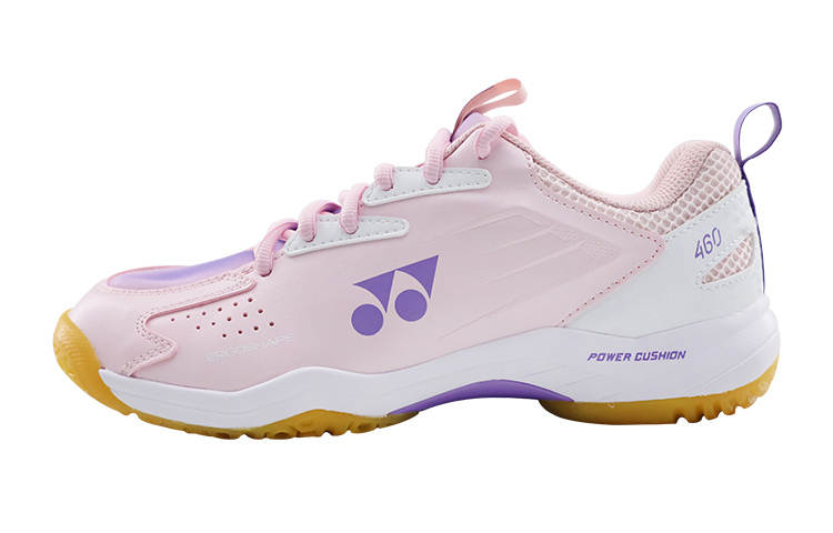 YONEX Power Cushion Slip Resistant Cushioning Breathable Lightweight Low top Badminton Shoes Women's Light Pink Purple