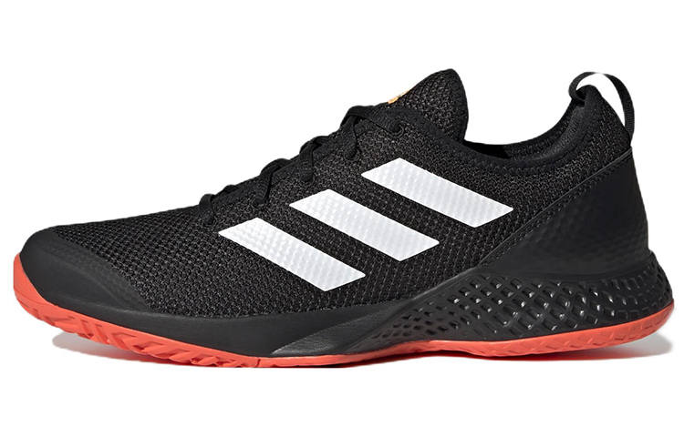 Adidas Adidas Courtflash Tennis Fabric Lace Up Low top Tennis Shoes Men's Black