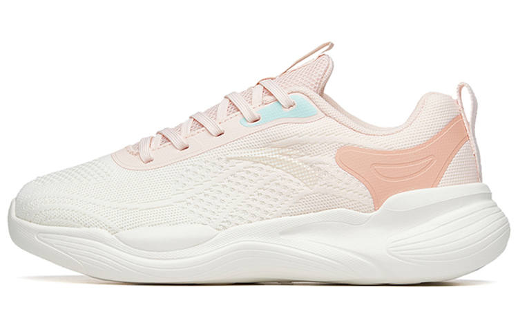 Anta Low top Cushioning Slip Resistant Abrasion Resistant Lightweight Training Shoes Women's White Pink