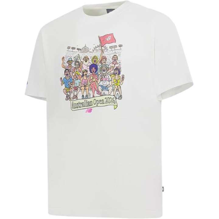 New Balance New Balance T Shirts Men's White Crew Neck Moderate