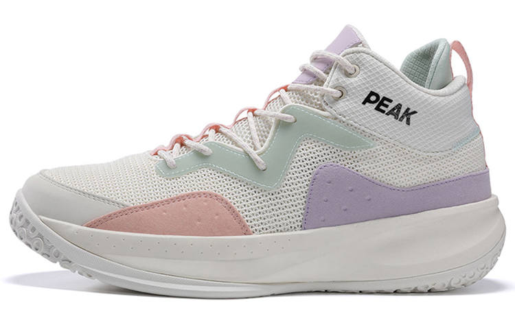 PEAK PEAK Basketball Shoes Men's Low Top Canvas White