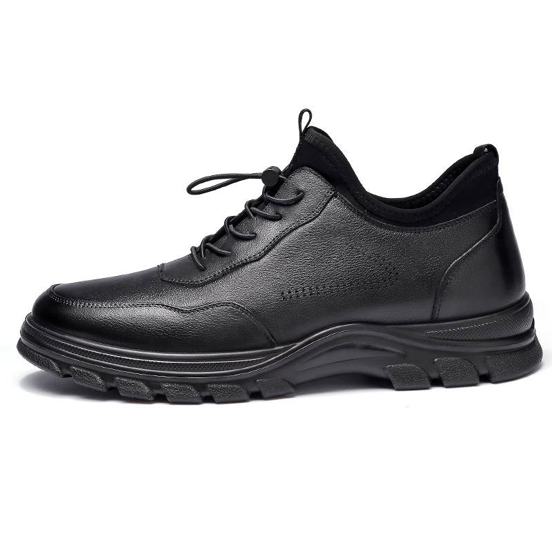 QIANGREN 3515 Winter Men's Shoes Thermal Fleece Lined Athletic Shoes Genuine Leather