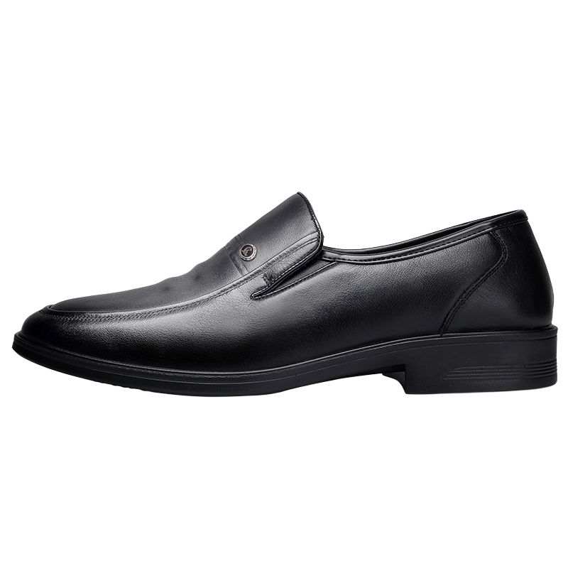 QIANGREN 3515 Casual Leather Shoes Men's Black