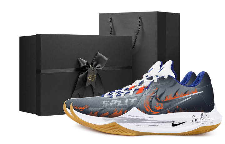 Nike Nike Precision 6 Jetfire Black Box Fabric Slip Resistant Abrasion Resistant Low top Basketball Shoes Men's Blue