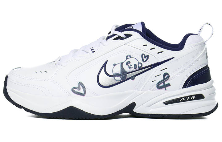 Nike Nike Air Monarch 4 Textile, Leather Cushioning Low top Chunky Sneakers Unisex Blue White