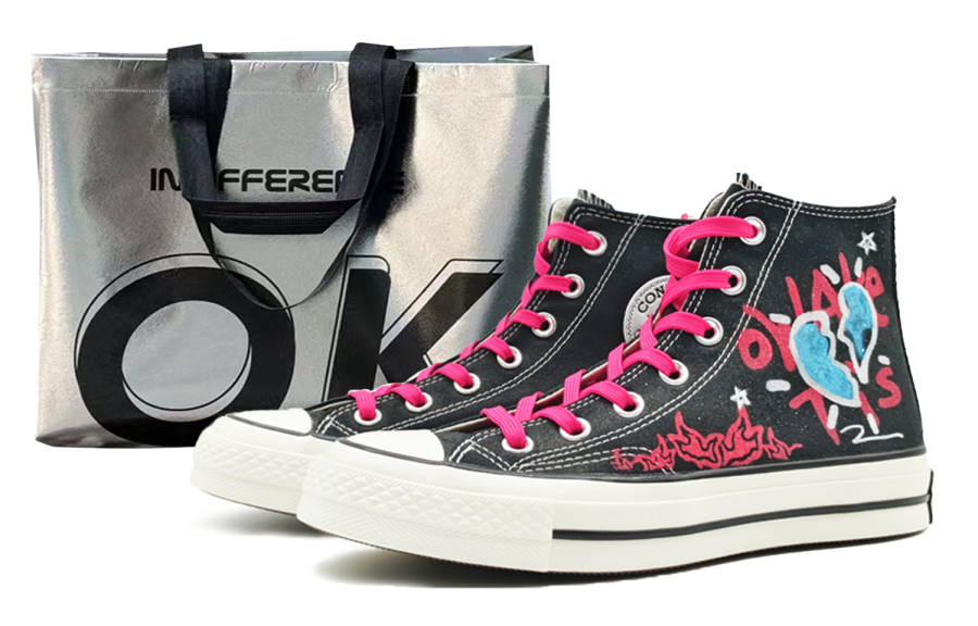 Converse 1970s All Star High top Canvas Shoes Unisex Pink Ink