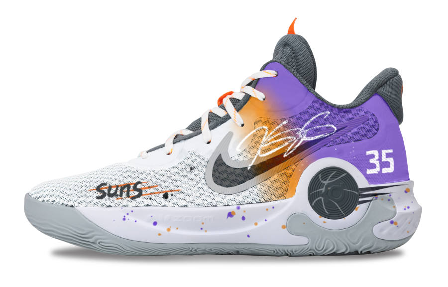 Nike Nike KD Trey 5 IX Basketball Shoes Unisex Mid Top Gray/Orange/Purple/White/Black