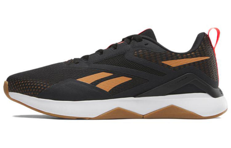 Reebok Nanofle Cushioning Low top Training Shoes Men's Black Orange