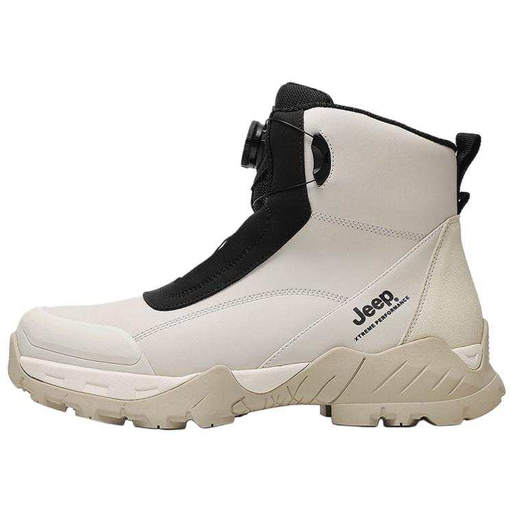 Jeep Jeep Microfiber Leather Thermal Abrasion Resistant Height Increasing Coverage Short Mid Calf Snow Boots Men's