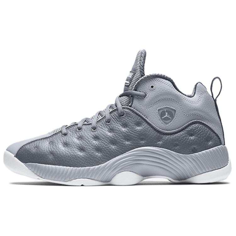 Jordan Jordan Jumpman Team II Slip Resistant Lightweight Non slip Lightweight Mid top Basketball Shoes Men's Gray