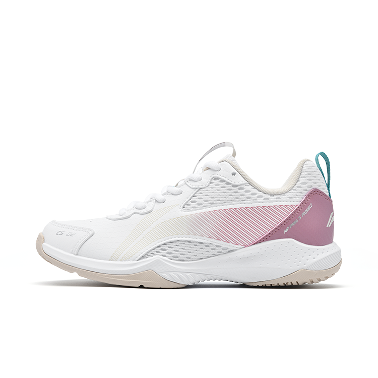 Li-Ning Li Ning Badminton Shoes Unisex Low Top Standard White/Turquoise Pink