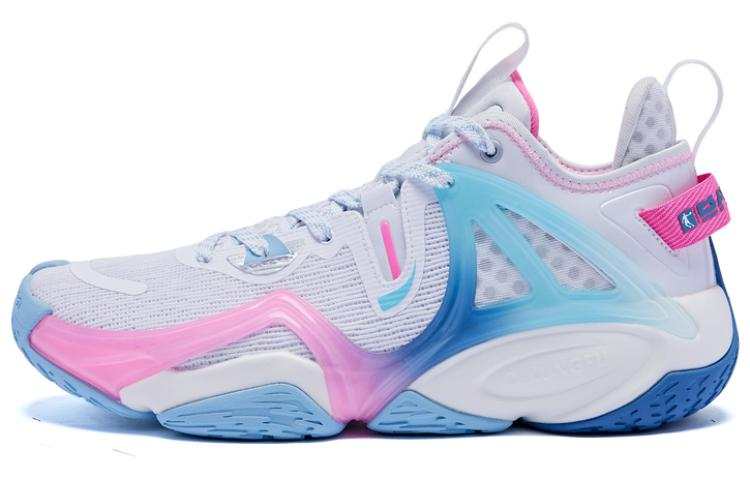 QIAODAN Slip Resistant Slip Resistant High top Basketball Shoes Men's Jordan White Cirrus Blue
