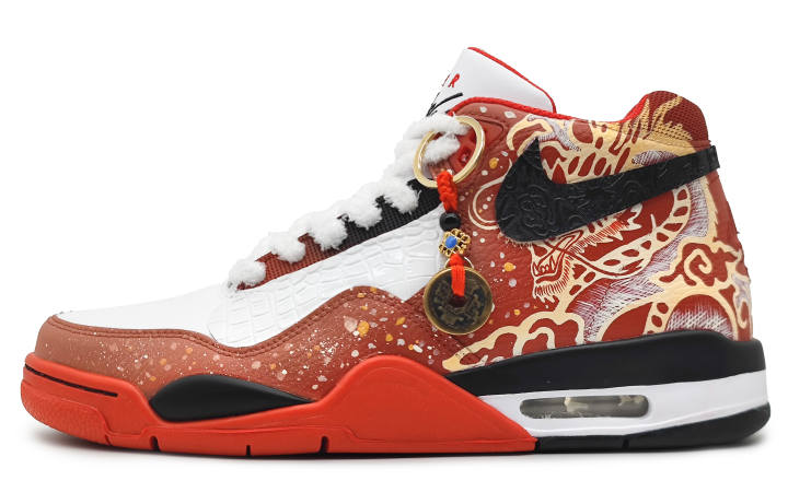 Nike Nike Flight Legacy Mid top Vintage Basketball Shoes Unisex China Red