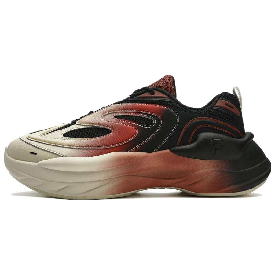 FILA FUSION Fashion Daddy Shoes 'Beige Black Red'