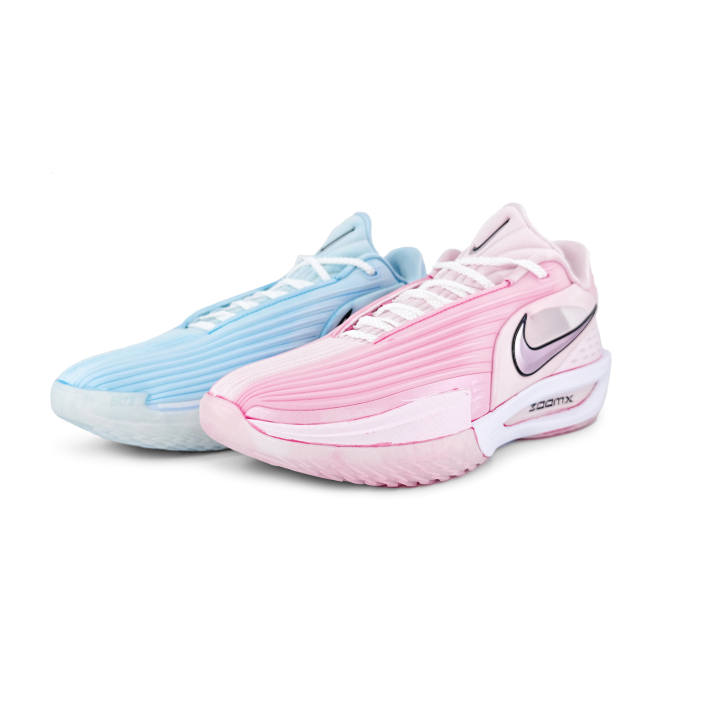 Nike Nike G.T. Cut 3 Turbo EP Mismatched Rubber Slip Resistant Abrasion Resistant Low top Basketball Shoes Unisex Pink Blue