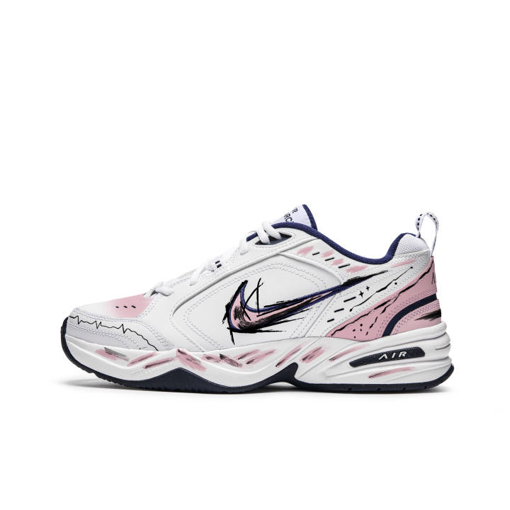 Nike Nike Air Monarch 4 Pink Ink Avant Garde Abrasion Resistant Height Increasing Low top Chunky Sneakers Unisex