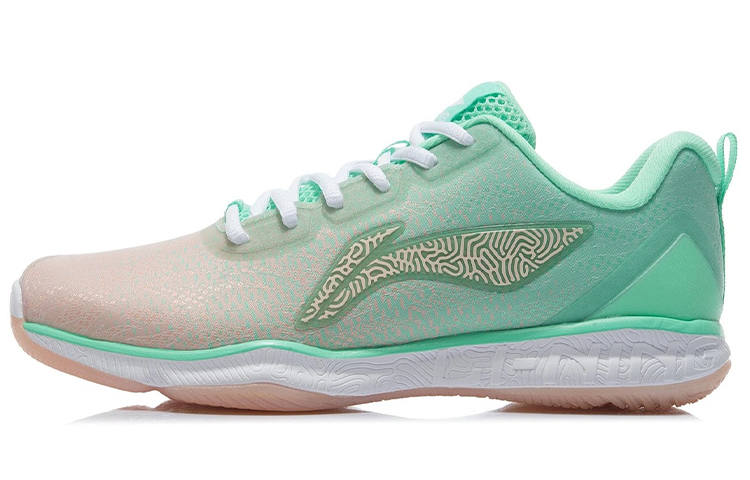 Li-Ning Li Ning Badminton Textile, Synthetic Leather Gradient Slip Resistant Abrasion Resistant Low top Badminton Shoes Women's