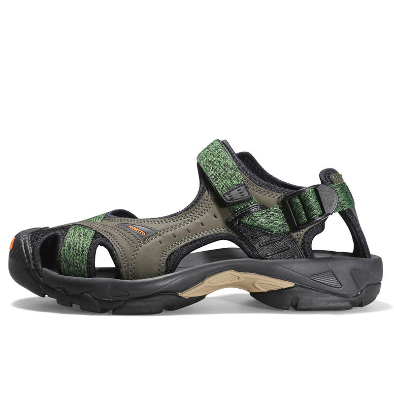 HUMTTO Fabric Breathable Beach Sandals Men's Army Green