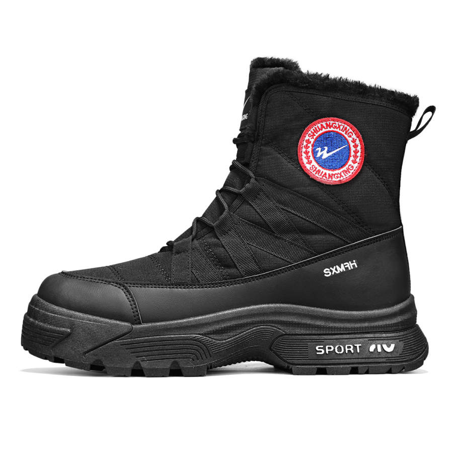Binary Binary Fleece Lined Insulated Shoes Winter Thermal, Outdoor Trendy Fashion, Commute Platform Combat Boots Knee High