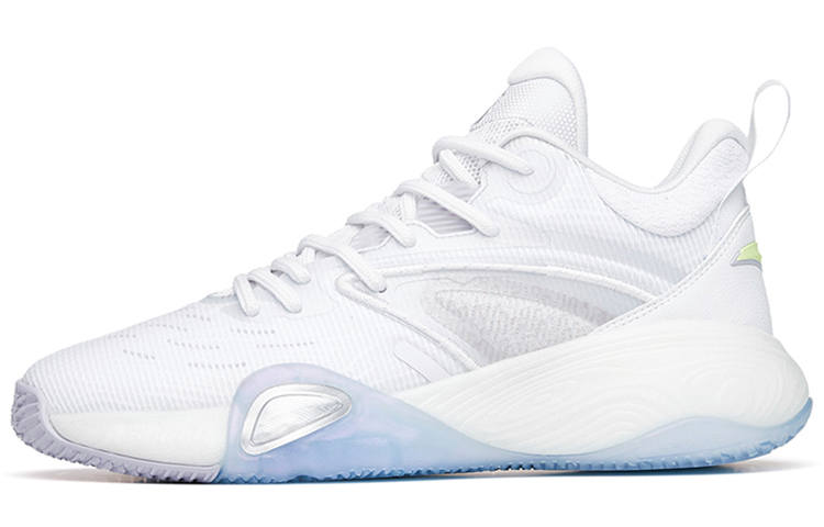 Anta Feather Fashion Textile, Synthetic Leather Cushioning Slip Resistant Abrasion Resistant Low top Basketball Shoes