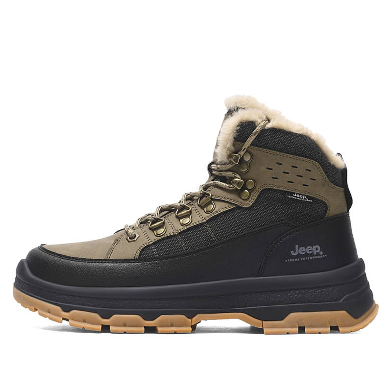 Jeep Fashion Short Snow Boots Men's Khaki