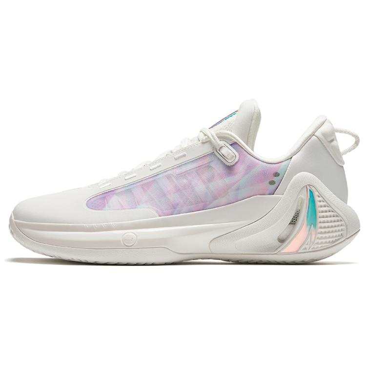 Anta GH4 Blank Space Cushioning Abrasion Resistant Breathable Low top Basketball Shoes Men's Diamond White