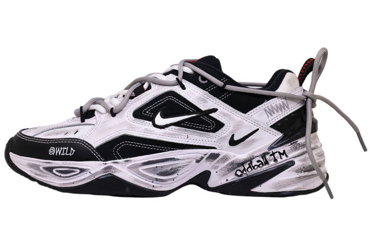 Nike Nike M2K Tekno Abrasion Resistant Low top Chunky Sneakers Unisex Black White