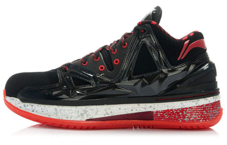 Li-Ning Li Ning WOW 2 Return, Announcement Mid top Basketball Shoes Men's Red Black
