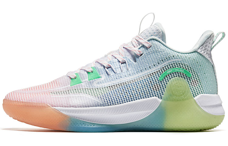 Erke Basketball Shoes Men's Low Top White/Blue