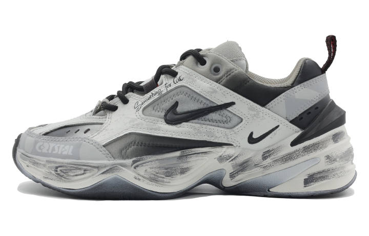 Nike Nike M2K Tekno Mist Performance Cushioning Abrasion Resistant Low top Chunky Sneakers Women's Gray Black