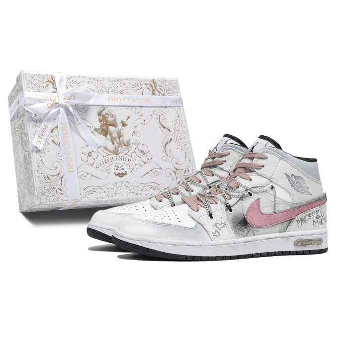 Jordan Jordan Air Jordan 1 Da Vinci Custom, Box, Unique To Me Abrasion Resistant Breathable Abrasion Resistant Breathable