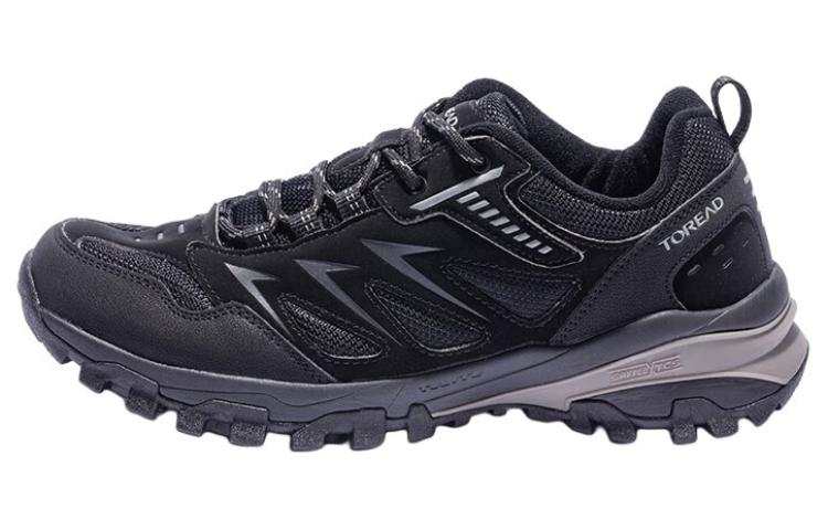 TOREAD Comfortable Slip Resistant Abrasion Resistant Support Low top Hiking Shoes Men's Black