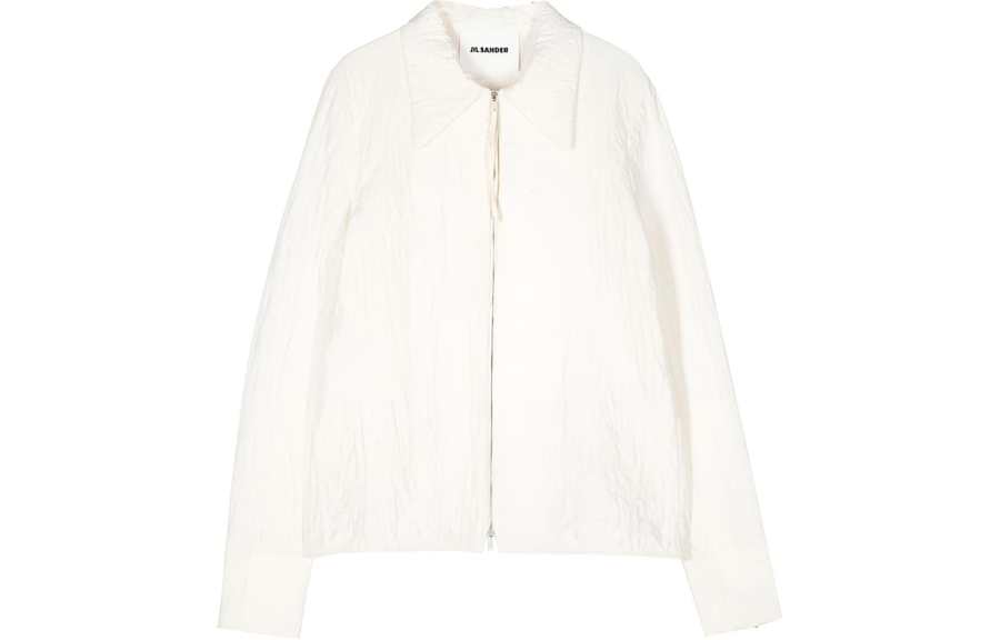 JIL SANDER Jil Sander zip-front cloqué top