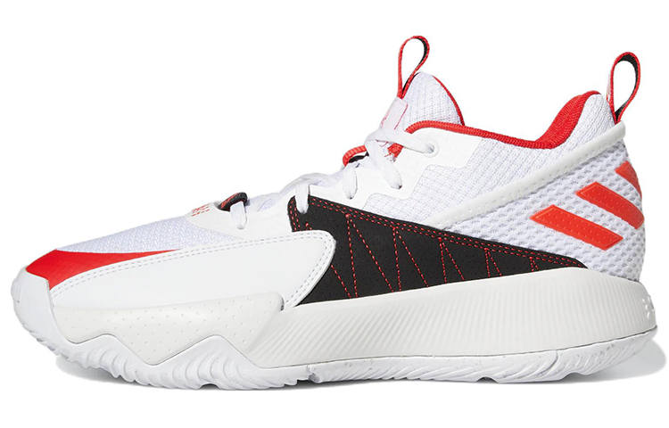 Adidas Adidas Dame Certified Cushioning Slip Resistant Abrasion Resistant Low top Basketball Shoes Unisex White Red