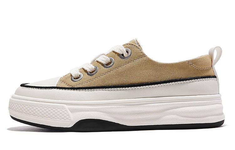 FEIYUE Low-top Canvas Shoes Women's Mustard Yellow