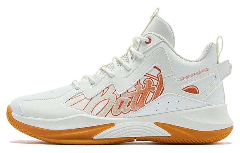 QIAODAN Basketball Shoes Men's Mid Top Beige/Brown