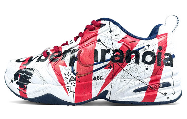 Nike Nike Air Monarch 4 White Navy Low top Chunky Sneakers Unisex Black Red