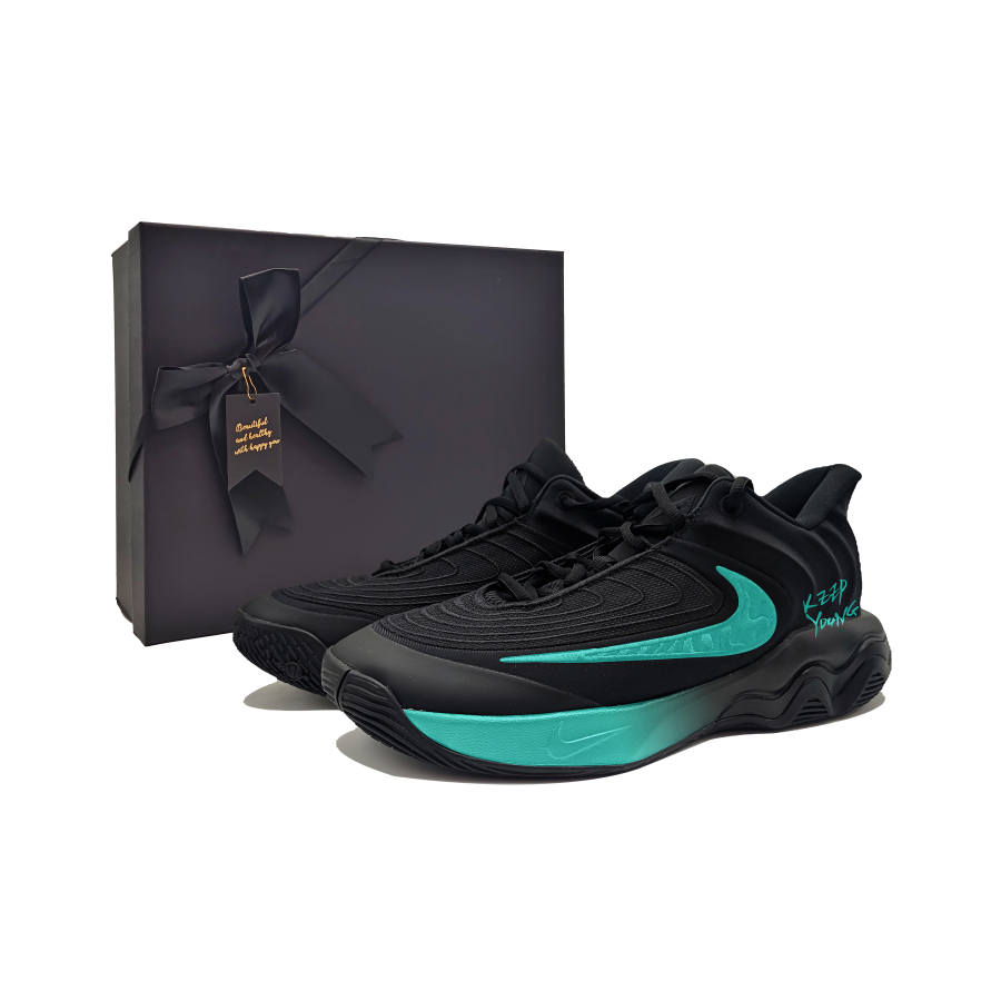 Nike Nike Giannis Immortality 4 Green Mango MH Project Abrasion Resistant Low top Basketball Shoes Men's Black Cyan