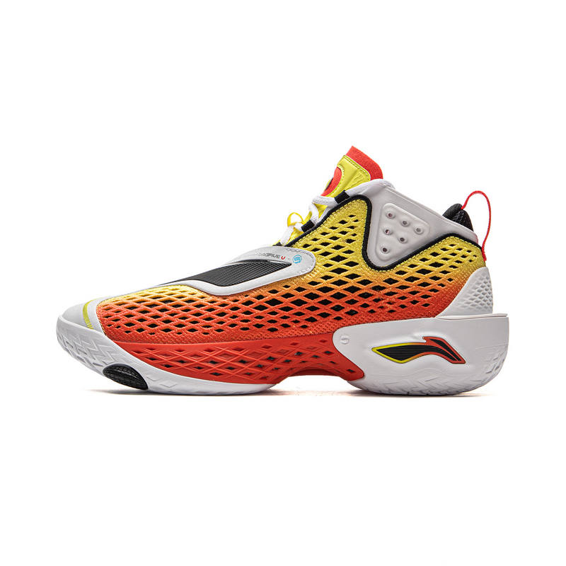 Li-Ning Li Ning BadFive 5 Basketball Shoes Men's Mid Top Yellow White Red