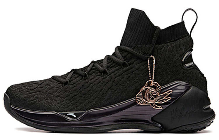 Anta KT4 Pro Thompson 4 Cushioning Slip Resistant Abrasion Resistant High top Basketball Shoes Men's Black