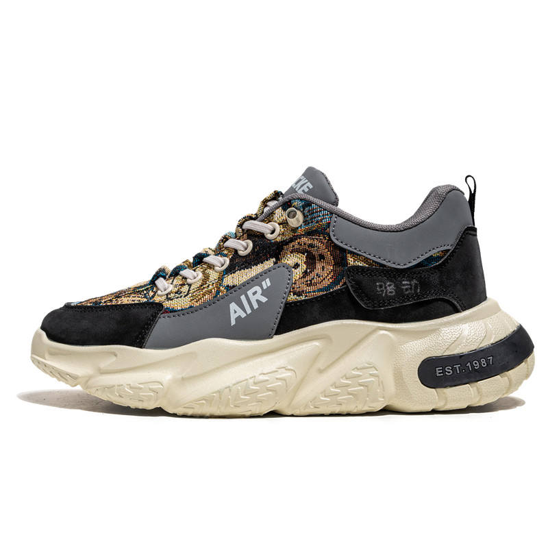 LUODONG Slip Resistant Abrasion Resistant Slip Resistant Abrasion Resistant Low top Chunky Sneakers Men's