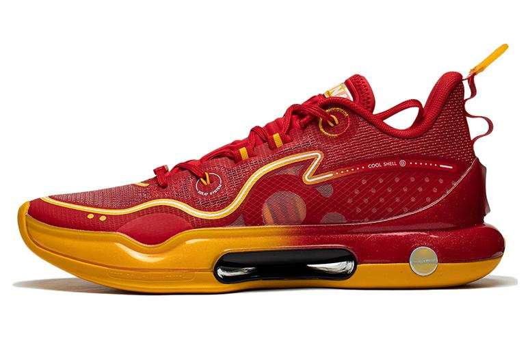 Li-Ning Li Ning Yushuai Evolution Low Away Team Fabric Abrasion Resistant Breathable Low top Basketball Shoes Men's Bright Neon